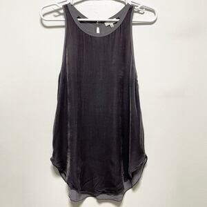 Wilfred Sevres Lilac Silk Crushed Velvet Sleeveless Top